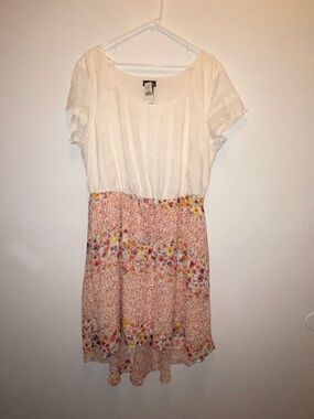 (Orange floral Hi Lo Dress) Size 3xl
